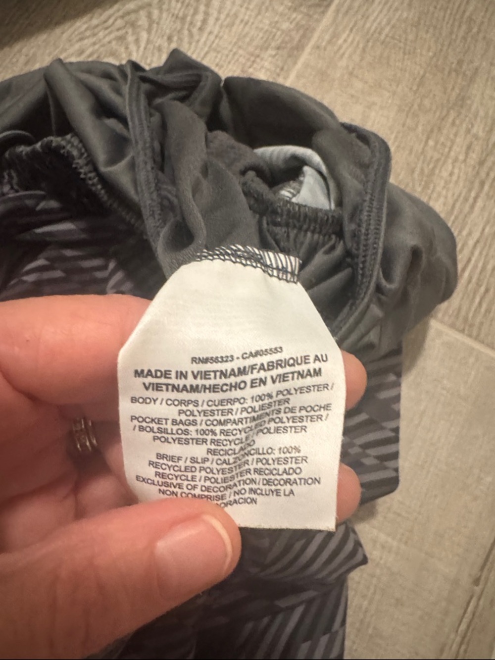Nike Men's Black and Gray Patterned Athletic Shorts - Picture 2 of 8